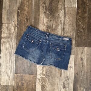Y2K Low Rise Denim Mini Skirt Kali Denim McBling Indie Sleaze 2000s Size 13